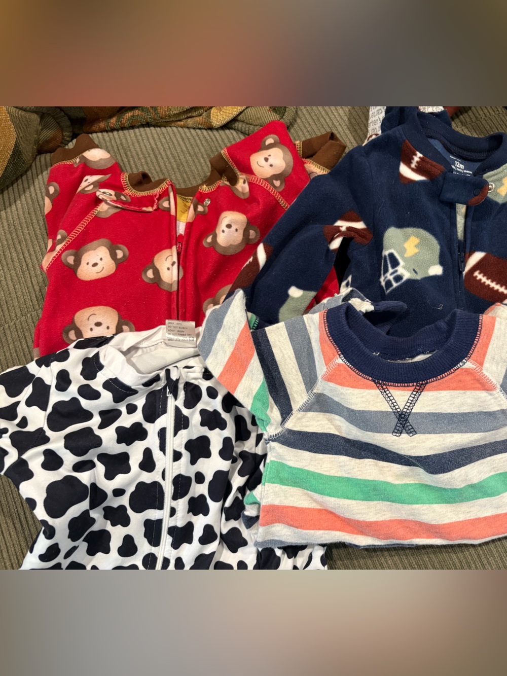 Toddler Multi-Pattern Sleepwear Set - Navy, Red, Black, Stripe